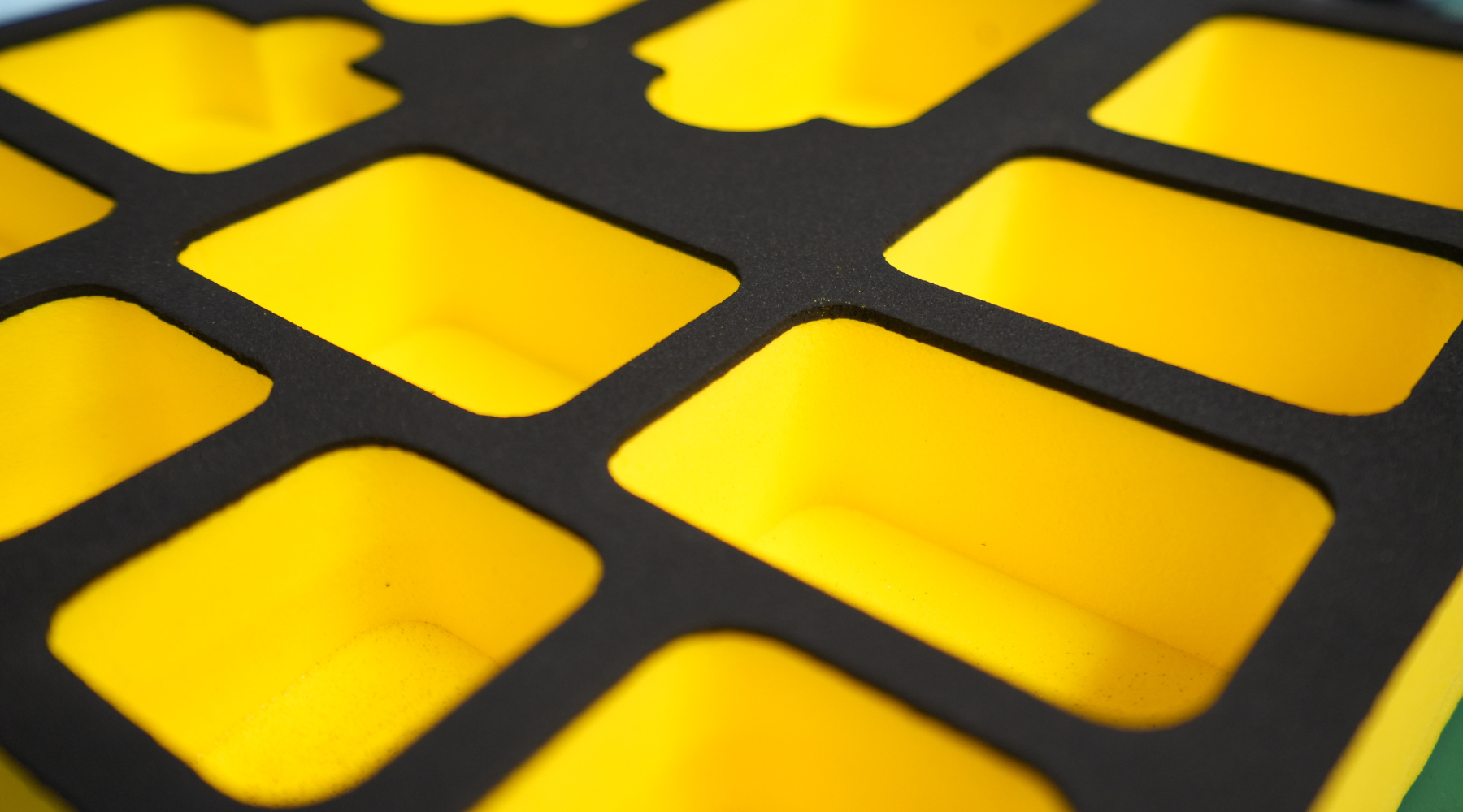 yellow cut outs in EVA foam